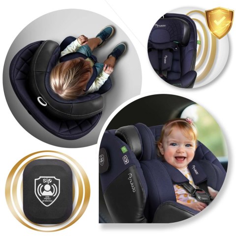 Fotelik samochodowy Nukido Aero Line czarno-granatowy 0-36 kg ISOFIX Fotelik samochodowy Nukido Aero Line czarno-granatowy 0-36 kg ISOFIX