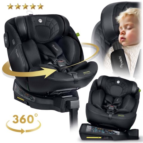 Fotelik samochodowy Nukido Aero Line czarny 0-36 kg ISOFIX Fotelik samochodowy Nukido Aero Line czarny 0-36 kg ISOFIX