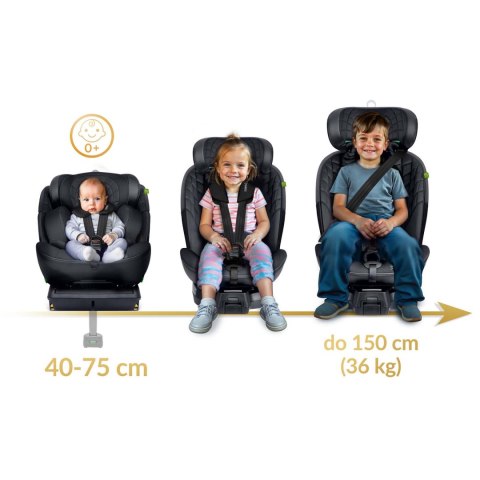 Fotelik samochodowy Nukido Aero Line czarny 0-36 kg ISOFIX Fotelik samochodowy Nukido Aero Line czarny 0-36 kg ISOFIX