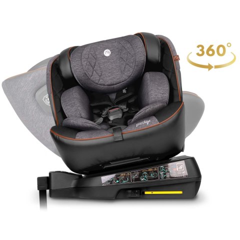 Fotelik samochodowy Nukido Prestige Line czarno-szary 0-36 kg ISOFIX Fotelik samochodowy Nukido Prestige Line czarno-szary 0-36 kg ISOFIX