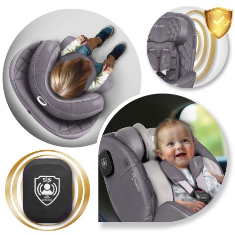 Fotelik samochodowy Nukido Prestige Line szary 0-36 kg ISOFIX Fotelik samochodowy Nukido Prestige Line szary 0-36 kg ISOFIX
