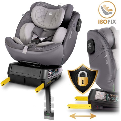 Fotelik samochodowy Nukido Prestige Line szary 0-36 kg ISOFIX Fotelik samochodowy Nukido Prestige Line szary 0-36 kg ISOFIX
