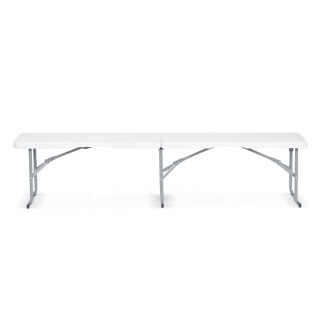 Ławka ogrodowa składana 180 cm Plonos biała
