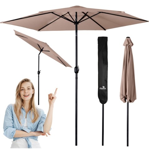 Parasol ogrodowy składany 6 segmentowy 300 cm z pokrowcem Plonos PL-884 Parasol ogrodowy składany 6 segmentowy 300 cm z pokrowcem Plonos PL-884
