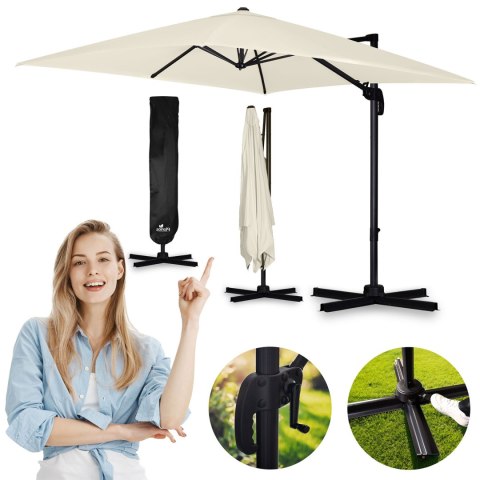Parasol ogrodowy składany 8 segmentowy 420 cm z pokrowcem Plonos PL-883 Parasol ogrodowy składany 8 segmentowy 420 cm z pokrowcem Plonos PL-883