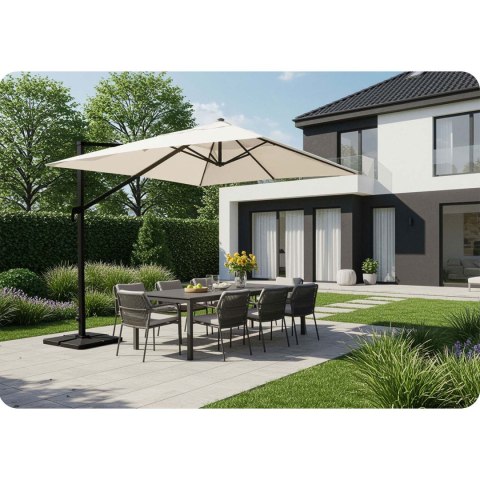 Parasol ogrodowy składany 8 segmentowy 420 cm z pokrowcem Plonos PL-883 Parasol ogrodowy składany 8 segmentowy 420 cm z pokrowcem Plonos PL-883