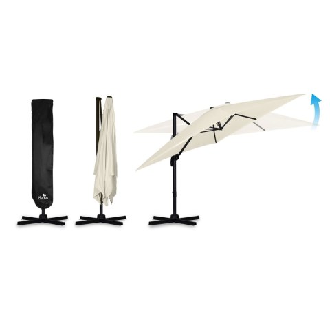 Parasol ogrodowy składany 8 segmentowy 420 cm z pokrowcem Plonos PL-883 Parasol ogrodowy składany 8 segmentowy 420 cm z pokrowcem Plonos PL-883