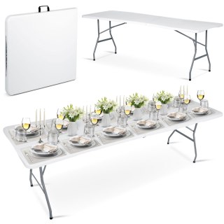 Stół ogrodowy składany 244 cm Plonos biały