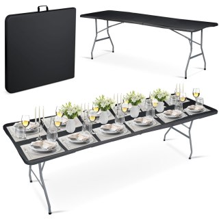 Stół ogrodowy składany 244 cm Plonos czarny