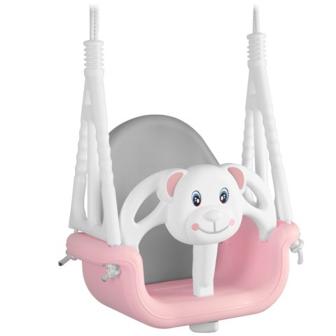Huśtawka kubełkowa Miś 3w1 Ricokids różowa Huśtawka kubełkowa Miś 3w1 Ricokids różowa