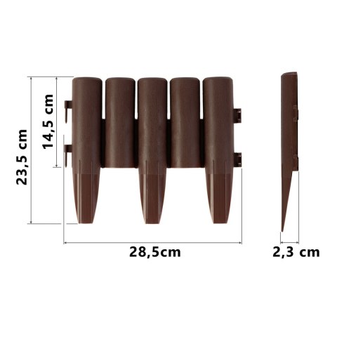 Obrzeże ogrodowe Plonos 220 cm PL-961 brązowe Obrzeże ogrodowe Plonos 220 cm PL-961 brązowe
