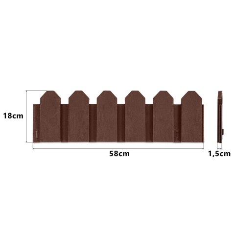 Obrzeże ogrodowe Plonos 240 cm PL-960 brązowe Obrzeże ogrodowe Plonos 240 cm PL-960 brązowe