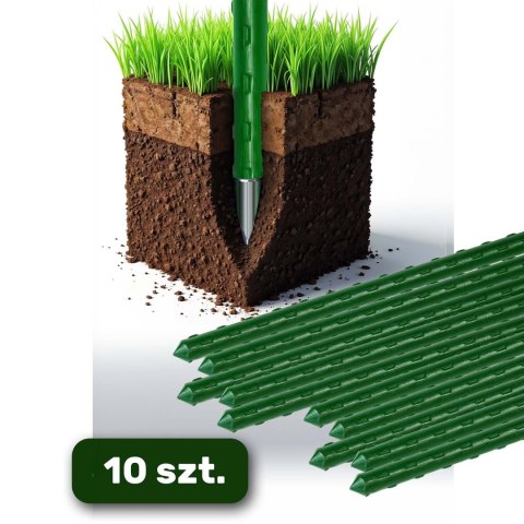 Tyczki do roślin 150 cm Plonos PL-940 zielone 10szt Tyczki do roślin 150 cm Plonos PL-940 zielone 10szt