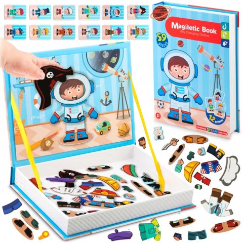 Książka magnetyczna puzzle Przebieranki RK-770 Książka magnetyczna puzzle Przebieranki RK-770
