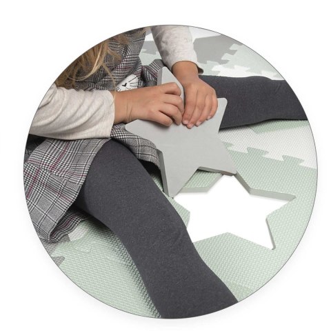 Mata piankowa puzzle 151x151cm 16 szt Ricokids szaro-miętowy Mata piankowa puzzle 151x151cm 16 szt Ricokids szaro-miętowy