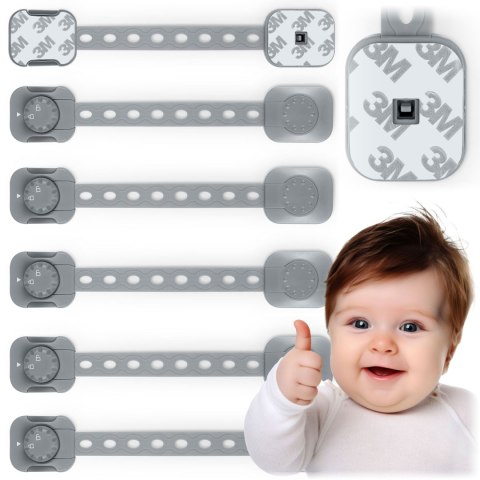 Zabezpieczenie otwierania szafek Ricokids 798201 6 szt szare Zabezpieczenie otwierania szafek Ricokids 798201 6 szt szare