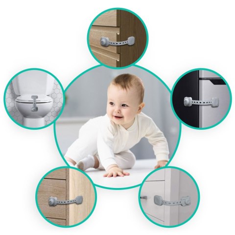 Zabezpieczenie otwierania szafek Ricokids 798201 6 szt szare Zabezpieczenie otwierania szafek Ricokids 798201 6 szt szare