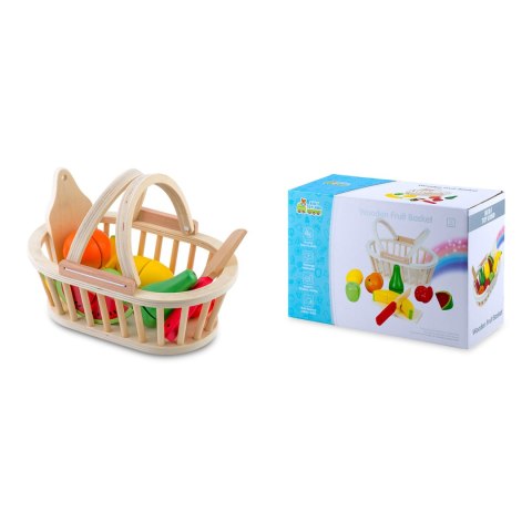 Drewniana zabawka koszyk z owocami do krojenia 9 szt RK-870 Ricokids Drewniana zabawka koszyk z owocami do krojenia 9 szt RK-870 Ricokids