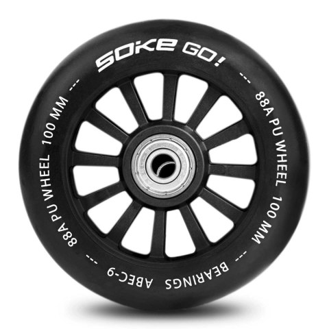Kółka do hulajnogi 100 mm czarne 2 szt Kółka do hulajnogi 100 mm czarne 2 szt