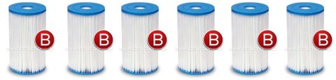 6 x Filtr do pompy komplet Typ B INTEX 29005 6 x Filtr do pompy komplet Typ B INTEX 29005