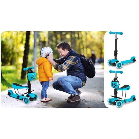 Hulajnoga trójkołowa Ricokids Buggy - turkusowa Hulajnoga trójkołowa Ricokids Buggy - turkusowa