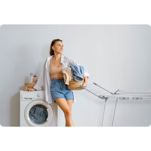 Suszarka na pranie stojąca rozkładana Lina 22 mb stal nierdzewna Suszarka na pranie stojąca rozkładana Lina 22 mb stal nierdzewna