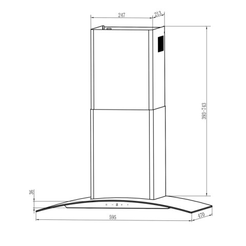 Okap kuchenny 60 cm Czarny Berdsen BT-216 Okap kuchenny 60 cm Czarny Berdsen BT-216