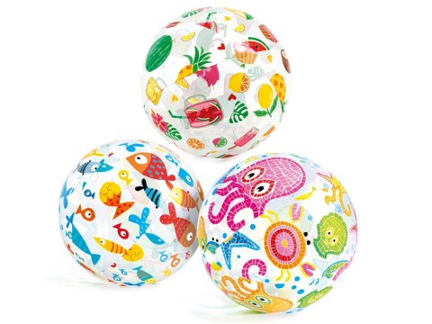 Dmuchana piłka plażowa z nadrukiem 51 cm INTEX 59040 geometria Dmuchana piłka plażowa z nadrukiem 51 cm INTEX 59040 geometria