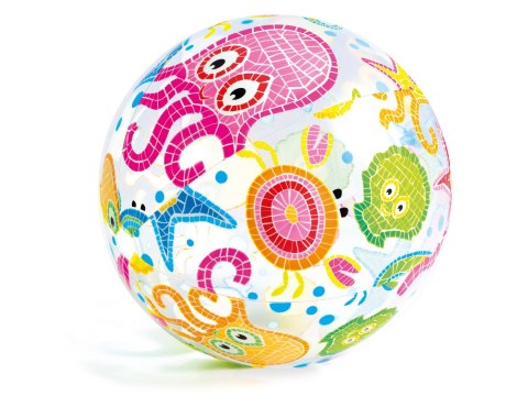 Dmuchana piłka plażowa z nadrukiem 51 cm INTEX 59040 geometria Dmuchana piłka plażowa z nadrukiem 51 cm INTEX 59040 geometria