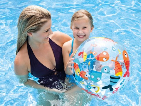 Dmuchana piłka plażowa z nadrukiem 51 cm INTEX 59040 geometria Dmuchana piłka plażowa z nadrukiem 51 cm INTEX 59040 geometria