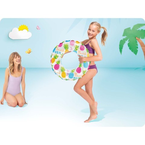 Kółko do pływania z nadrukiem średnica 61 cm INTEX 59241 ananas Kółko do pływania z nadrukiem średnica 61 cm INTEX 59241 ananas