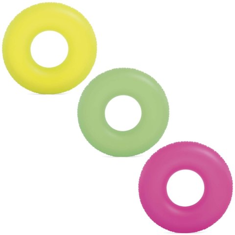 Koło do pływania Neon śr 91 cm - 3 kolory INTEX 59262 zielony Koło do pływania Neon śr 91 cm - 3 kolory INTEX 59262 zielony