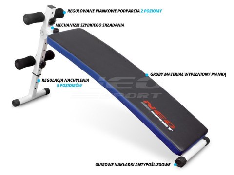 Ławeczka skośna do ćwiczeń Neo-Sport NS-05 Ławeczka skośna do ćwiczeń Neo-Sport NS-05