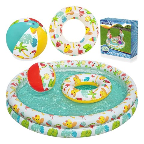 3w1 Basenik dla dzieci 122 x 20 cm + KÓŁKO + PIŁKA Bestway 51124 3w1 Basenik dla dzieci 122 x 20 cm + KÓŁKO + PIŁKA Bestway 51124