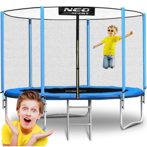 Trampolina ogrodowa 10ft/312cm z siatką zewnętrzną i drabinką Trampolina ogrodowa 10ft/312cm z siatką zewnętrzną i drabinką