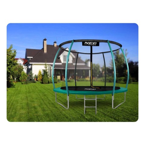 Trampolina ogrodowa 8ft/252cm z siatką, profilowanymi słupkami i drabinką Neo-Sport Trampolina ogrodowa 8ft/252cm z siatką, profilowanymi słupkami i drabinką Neo-Sport