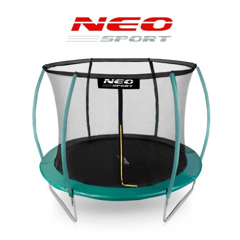Trampolina ogrodowa 8ft/252cm z siatką, profilowanymi słupkami i drabinką Neo-Sport Trampolina ogrodowa 8ft/252cm z siatką, profilowanymi słupkami i drabinką Neo-Sport