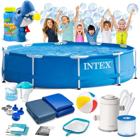 Basen ogrodowy stelażowy 305 x 76 cm 15w1 INTEX 28202 + maszynka do baniek GRATIS Basen ogrodowy stelażowy 305 x 76 cm 15w1 INTEX 28202 + maszynka do baniek GRATIS