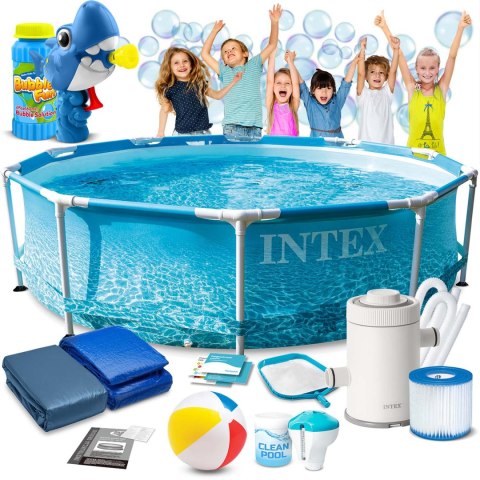 Basen stelażowy 305x76 cm 16w1 INTEX 28208 + maszynka do baniek GRATIS Basen stelażowy 305x76 cm 16w1 INTEX 28208 + maszynka do baniek GRATIS