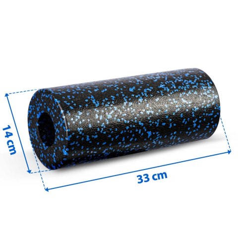 Roller do ćwiczeń 33x14cm NS-954 czarno-niebieski Roller do ćwiczeń 33x14cm NS-954 czarno-niebieski