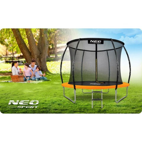 Trampolina ogrodowa profilowana 10ft/312cmz siatką wewnętrzną Neo-Sport Trampolina ogrodowa profilowana 10ft/312cmz siatką wewnętrzną Neo-Sport