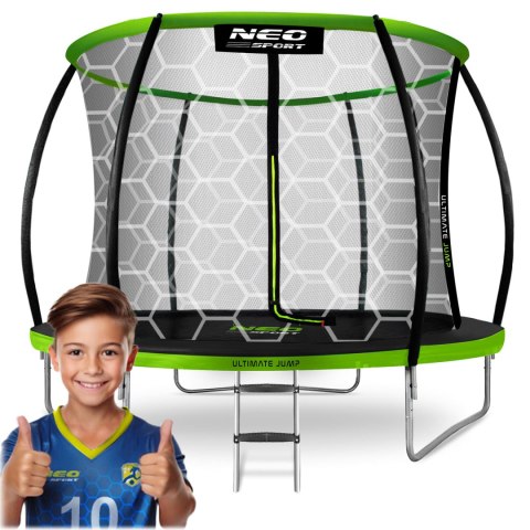 Trampolina ogrodowa profilowana 8ft/252cm z siatką wewnętrzną Neo-Sport Trampolina ogrodowa profilowana 8ft/252cm z siatką wewnętrzną Neo-Sport
