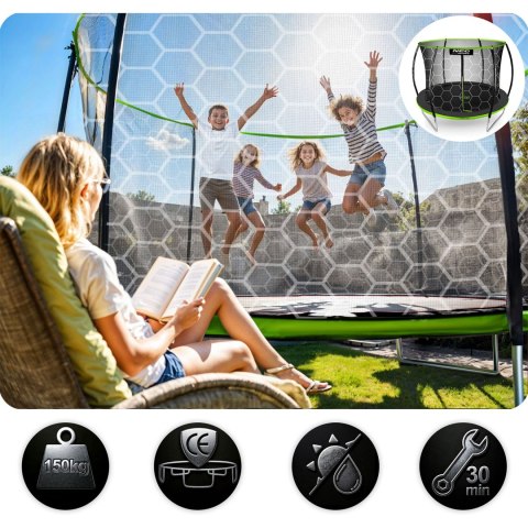 Trampolina ogrodowa profilowana 8ft/252cm z siatką wewnętrzną Neo-Sport Trampolina ogrodowa profilowana 8ft/252cm z siatką wewnętrzną Neo-Sport