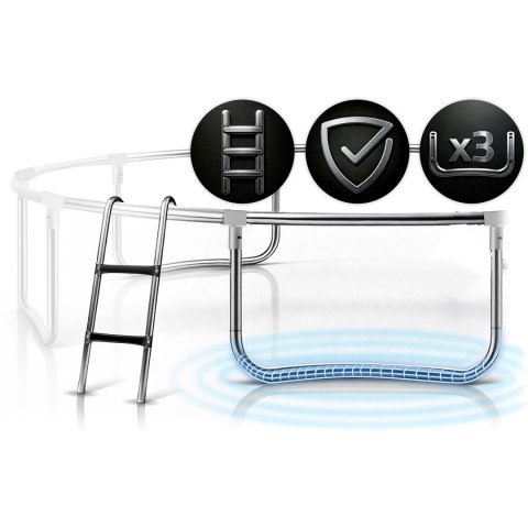 Trampolina ogrodowa profilowana 8ft/252cm z siatką wewnętrzną Neo-Sport Trampolina ogrodowa profilowana 8ft/252cm z siatką wewnętrzną Neo-Sport