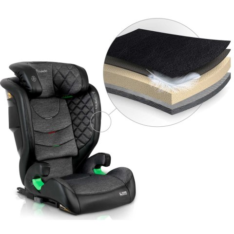 Fotelik samochodowy Nukido Louis czarno-szary 15-36 kg ISOFIX Fotelik samochodowy Nukido Louis czarno-szary 15-36 kg ISOFIX
