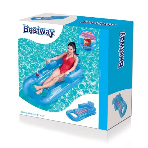 Dmuchany materac, fotel, leżak 161 x 84 cm Bestway 43028 srebrny Dmuchany materac, fotel, leżak 161 x 84 cm Bestway 43028 srebrny