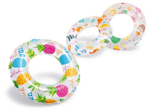Koło do pływania trzy wzory 51 cm INTEX 59230 ananas Koło do pływania trzy wzory 51 cm INTEX 59230 ananas
