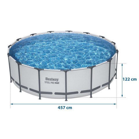 Basen ogrodowy stelażowy 457 x 122 cm 18w1 Bestway 56438 + maszyna do baniek GRATIS Basen ogrodowy stelażowy 457 x 122 cm 18w1 Bestway 56438 + maszyna do baniek GRATIS