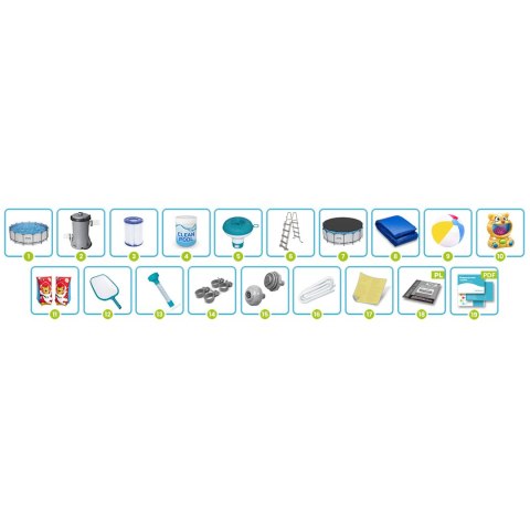 Basen ogrodowy stelażowy 457 x 122 cm 18w1 Bestway 56438 + maszyna do baniek GRATIS Basen ogrodowy stelażowy 457 x 122 cm 18w1 Bestway 56438 + maszyna do baniek GRATIS