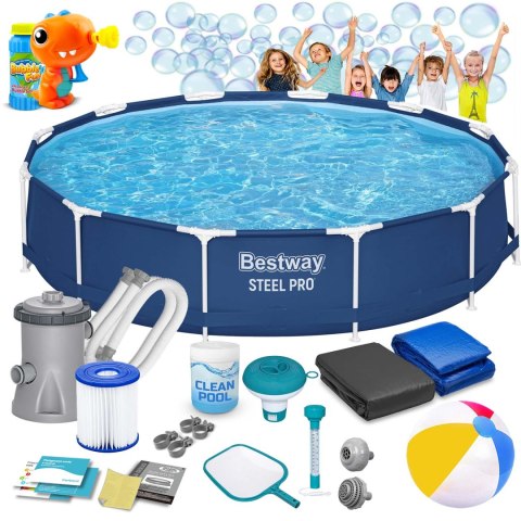 Basen ogrodowy stelażowy 366 x 76 cm 16w1 Bestway 56681 Basen ogrodowy stelażowy 366 x 76 cm 16w1 Bestway 56681